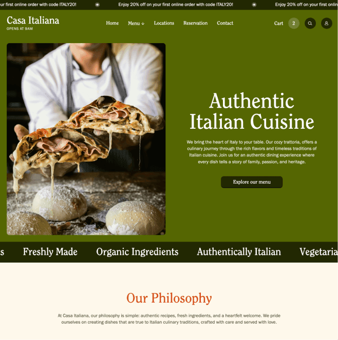 Olive theme style