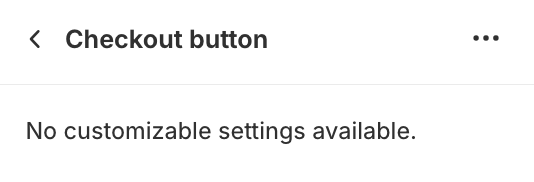 Checkout button block settings