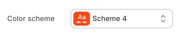 Color scheme settings