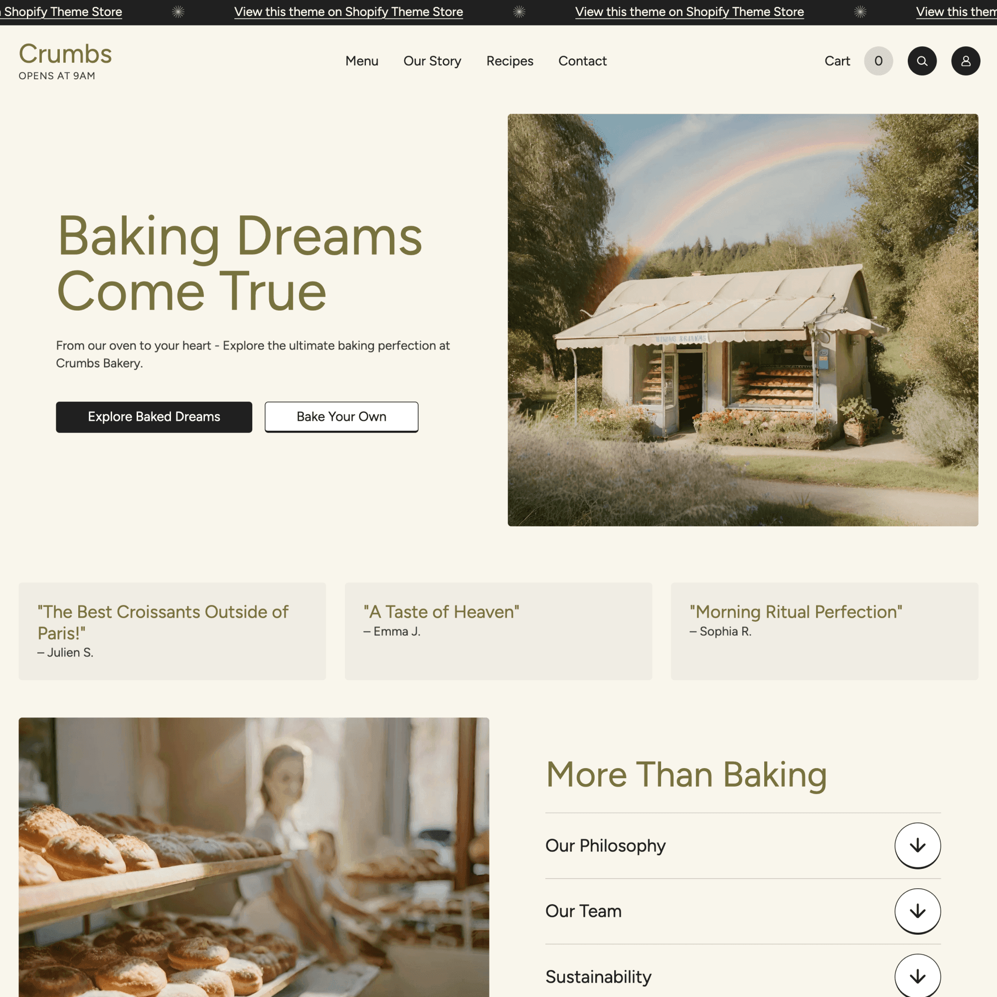Crumbs theme style