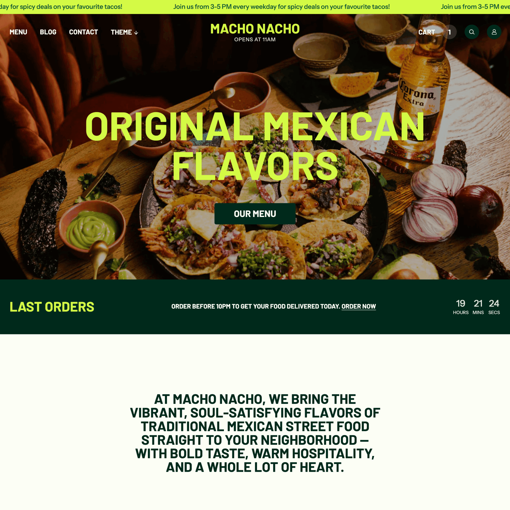 Takeout theme style