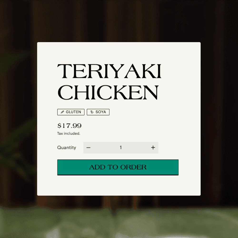 Online Ordering