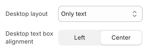 Image banner settings
