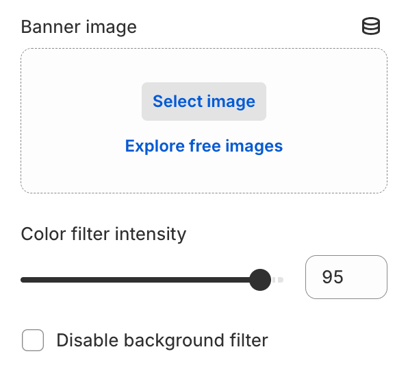 Header banner settings