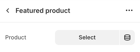 Featured product settings