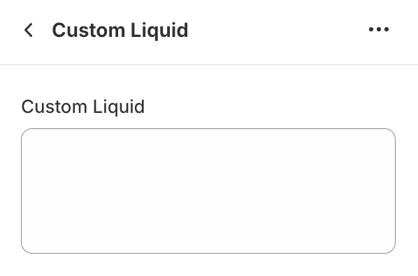 Custom Liquid settings