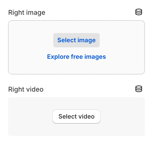 Slide block settings