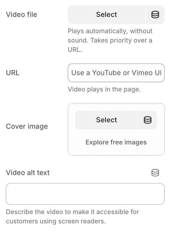 Video settings