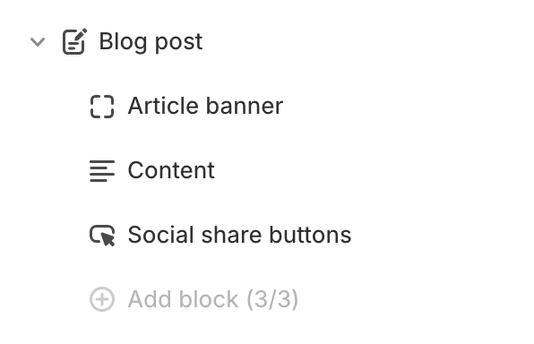 Article banner block settings