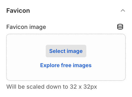 Favicon settings