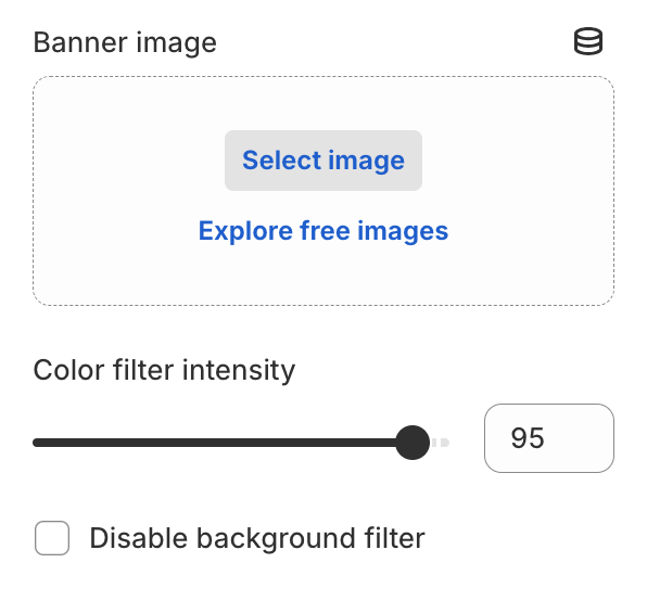 Header banner settings