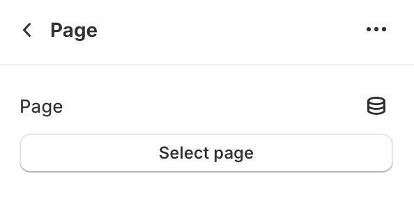 Page section settings