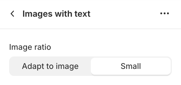 Images with text settings