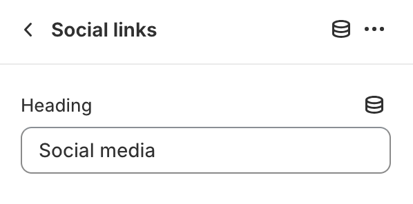 Social links block settings